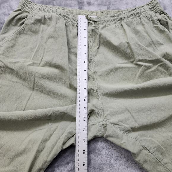 Vintage Erika Pants Womens XL Green Pull On Cotton High Rise Capri Drawstring - Picture 8 of 11
